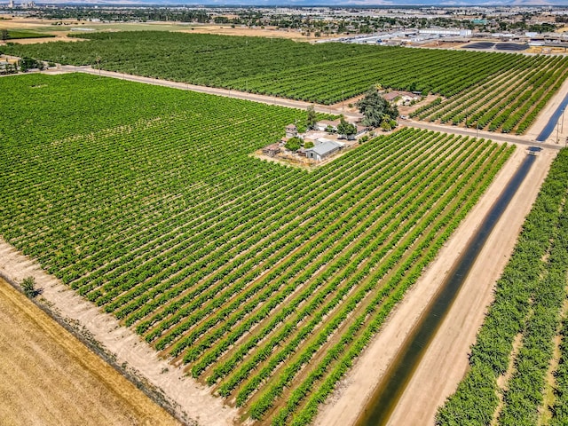 aerial view of sparsely populated area with abundant farmland