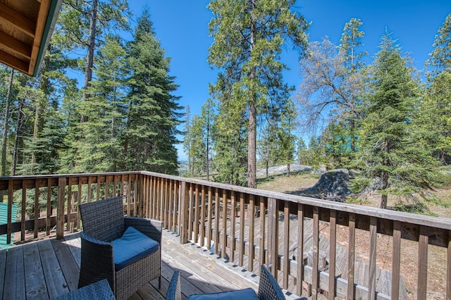 41533 Indian Rock Rd, Shaver Lake, CA 93664 - view of wooden deck