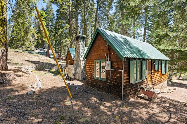 58374 Huntington Lake Rd Unit 12, Lakeshore, CA 93634 - view of property exterior featuring metal roof