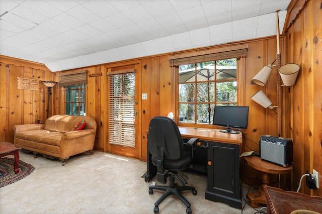 58374 Huntington Lake Rd Unit 12, Lakeshore, CA 93634 - home office with wood walls