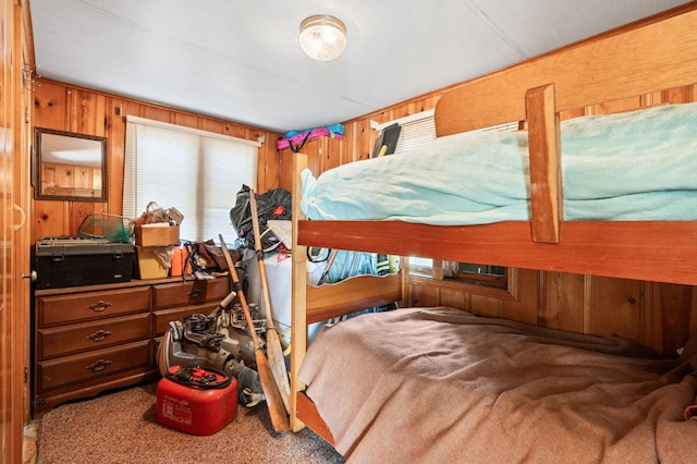 58374 Huntington Lake Rd Unit 12, Lakeshore, CA 93634 - bedroom featuring wooden walls and carpet