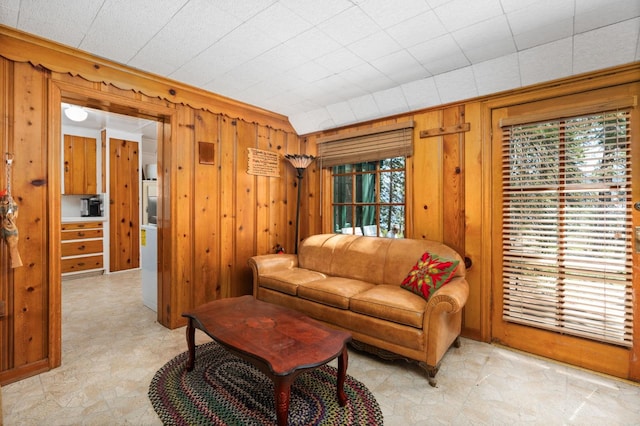 58374 Huntington Lake Rd Unit 12, Lakeshore, CA 93634 - living area with wood walls