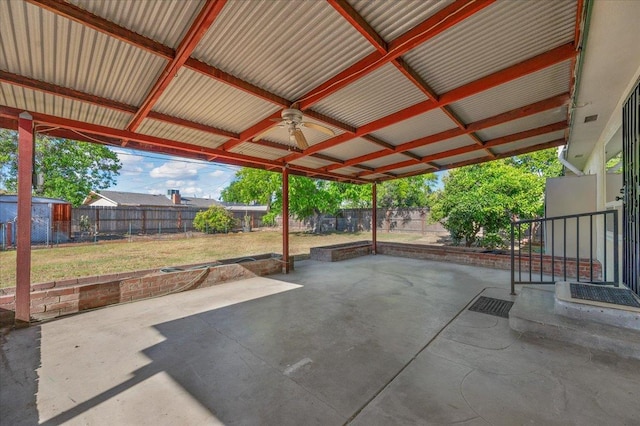 3512 E Simpson Ave, Fresno, CA 93703 - view of patio / terrace with an outbuilding and a shed