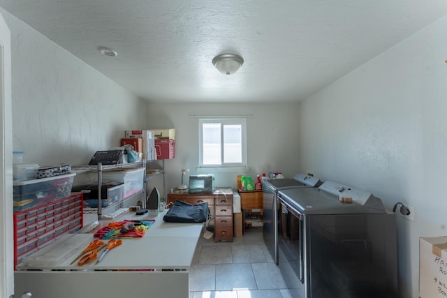 1428 E Simpson, Fresno, CA 93704 - laundry room with separate washer and dryer and light tile patterned floors