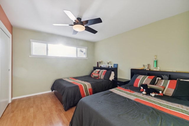 1478 W Dovewood Ln, Fresno, CA 93711 - bedroom featuring wood finished floors and ceiling fan