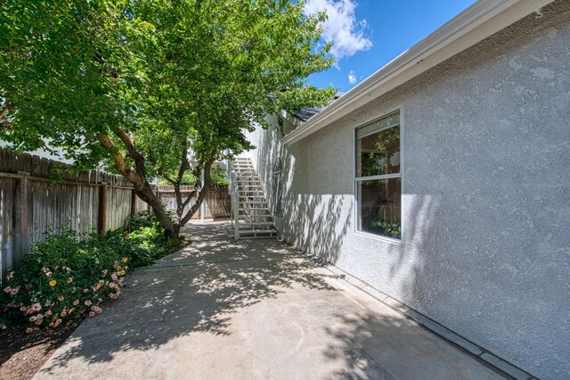 198 Decatur Ave, Clovis, CA 93611 - view of patio / terrace featuring fence and stairs