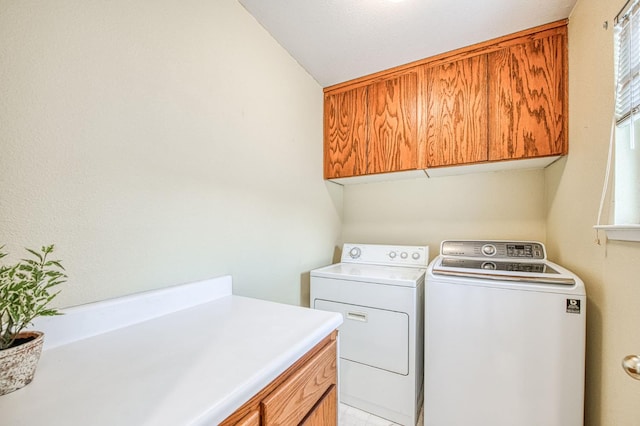 198 Decatur Ave, Clovis, CA 93611 - washroom with cabinet space and washer and clothes dryer