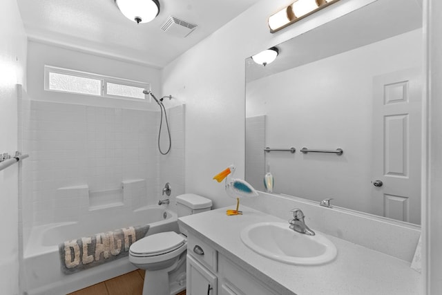 3656 N Laverne Ave, Fresno, CA 93727 - full bath with vanity, toilet, and shower / tub combination