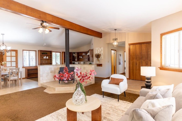 16895 Rd 30 1/2, Madera, CA 93636 - living room with healthy amount of natural light, carpet, a ceiling fan, and baseboards