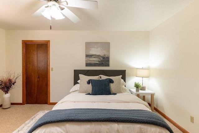 16895 Rd 30 1/2, Madera, CA 93636 - bedroom featuring carpet floors, baseboards, and a ceiling fan
