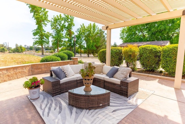 16895 Rd 30 1/2, Madera, CA 93636 - view of patio / terrace with an outdoor hangout area and a pergola