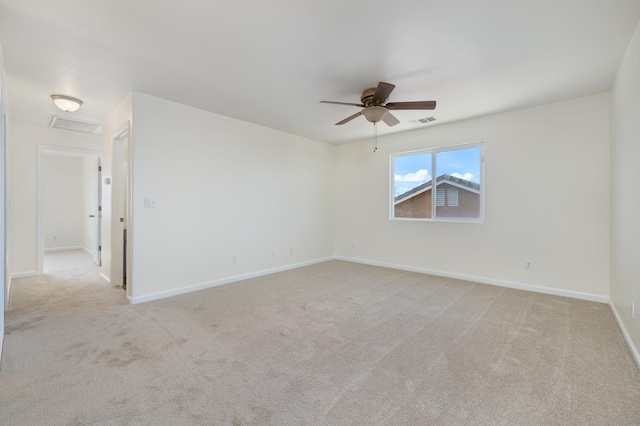 798 S Burgan Ave, Fresno, CA 93727 - empty room featuring ceiling fan, light colored carpet, and baseboards