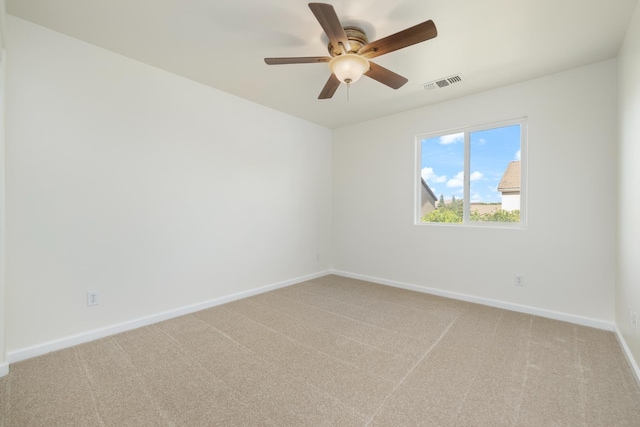 798 S Burgan Ave, Fresno, CA 93727 - spare room featuring baseboards, light colored carpet, and ceiling fan