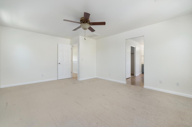 798 S Burgan Ave, Fresno, CA 93727 - unfurnished room featuring ceiling fan, light colored carpet, and baseboards
