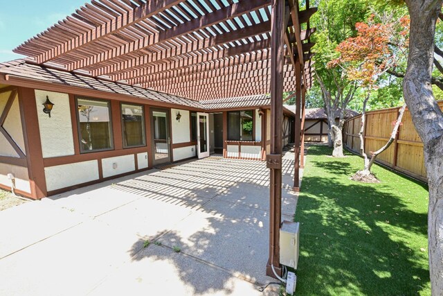 5088 N Forkner Ave, Fresno, CA 93711 - fenced backyard featuring a patio and a pergola