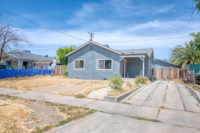 4487 E Bend Ave, Fresno, CA 93702 - view of front of home featuring fence and stucco siding