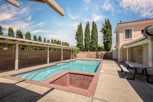 8067 E Belmont Ave, Fresno, CA 93737 - view of swimming pool featuring a fenced backyard and a patio area