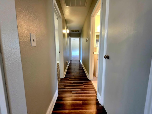 41549 Long Hollow Dr, Coarsegold, CA 93614 - corridor with wood finished floors, baseboards, and a textured wall