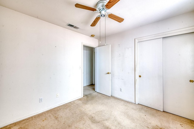 2670 N Katy Ave, Fresno, CA 93722 - unfurnished bedroom with carpet floors, a closet, ceiling fan, and baseboards
