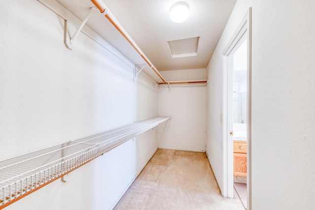 2670 N Katy Ave, Fresno, CA 93722 - spacious closet with light colored carpet and attic access