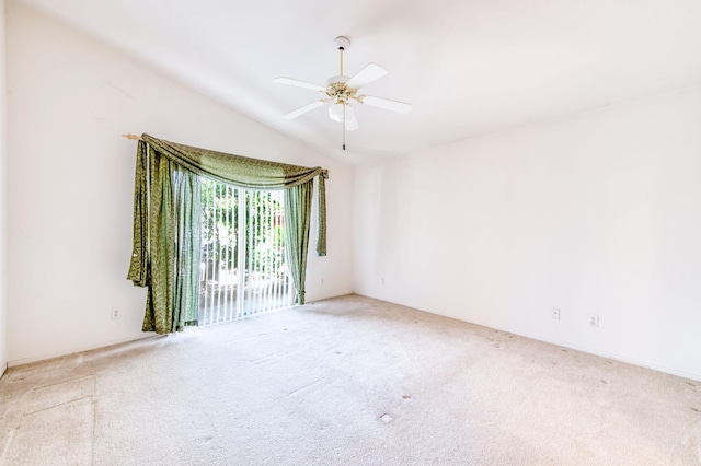 2670 N Katy Ave, Fresno, CA 93722 - carpeted spare room featuring vaulted ceiling and a ceiling fan