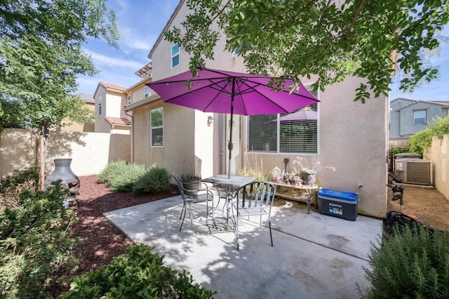 3507 Significant Way, Clovis, CA 93619 - view of patio / terrace featuring central air condition unit and fence