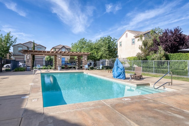 3507 Significant Way, Clovis, CA 93619 - community pool featuring a pergola, fence, and a patio