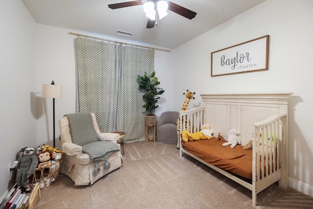 2506 20th Ave, Kingsburg, CA 93631 - carpeted bedroom featuring a ceiling fan