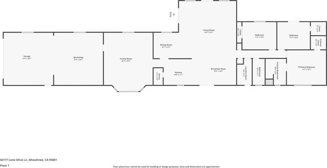 42177 Lone Olive Ln, Ahwahnee, CA 93601 - room layout