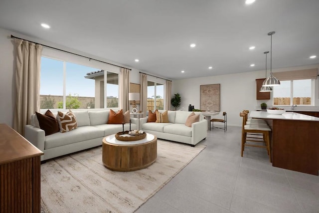 2173 Sylmar Ave, Fresno, CA 93725 - living room with recessed lighting and baseboards