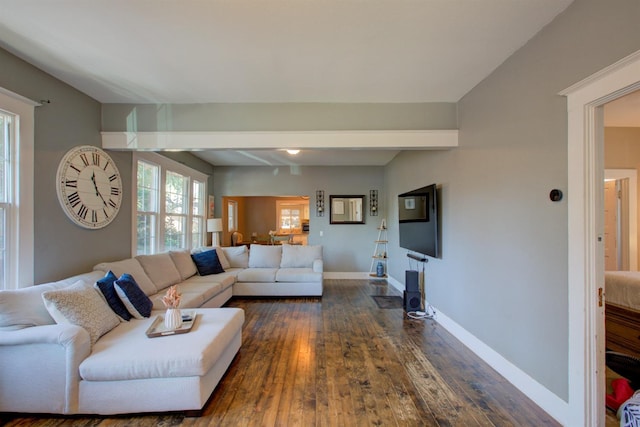 431 S Laurel, Turlock, CA 95380 - living area with dark wood-type flooring and baseboards