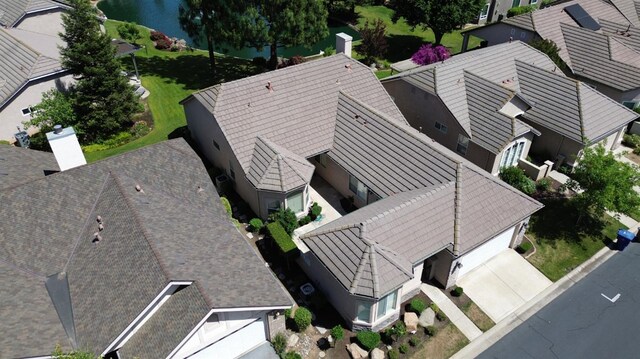 aerial view of residential area
