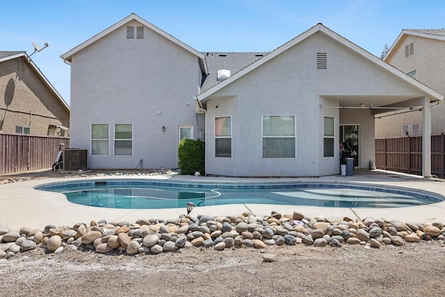 6371 N Babigian Ave, Fresno, CA 93722 - view of swimming pool with fence and central air condition unit