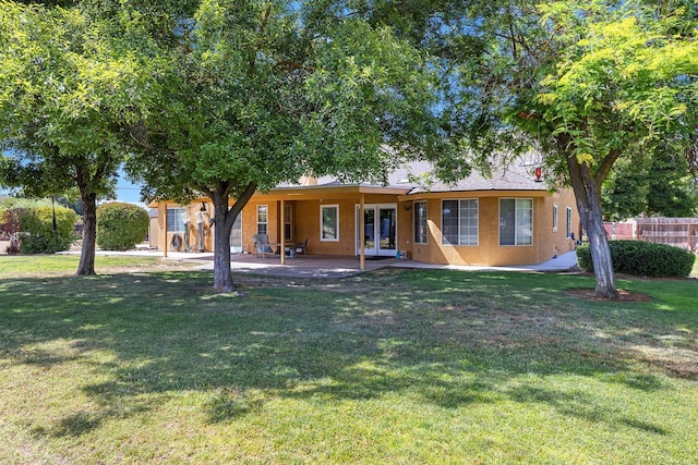 37086 Marciel Ave, Madera, CA 93636 - view of front of property with french doors, stucco siding, and a patio area