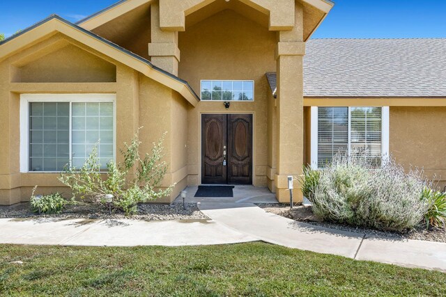 37086 Marciel Ave, Madera, CA 93636 - entrance to property featuring stucco siding and roof with shingles
