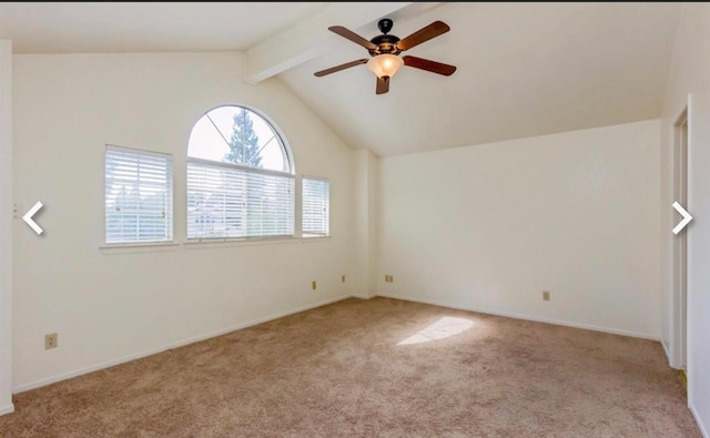9536 N Sharon Ave, Fresno, CA 93720 - spare room featuring carpet flooring, ceiling fan, and baseboards