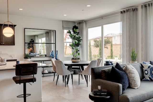 1173 Maclure Ave W, Madera, CA 93636 - dining room featuring plenty of natural light, recessed lighting, and light tile patterned floors