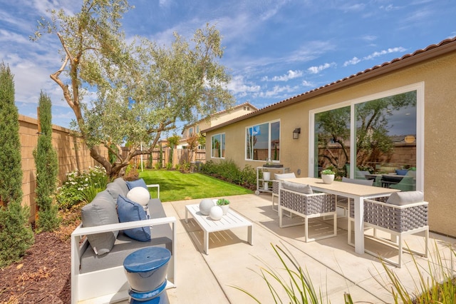 1173 Maclure Ave W, Madera, CA 93636 - view of patio with an outdoor living space and outdoor dining space
