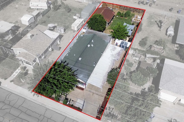 261 Belmont Rd, Exeter, CA 93221 - aerial view of property's location featuring property parcel outlined