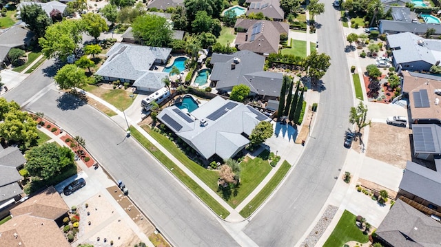 6608 N Haslam Ave, Fresno, CA 93711 - aerial view of residential area featuring a pool area