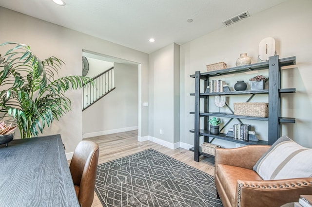 1165 Maclure Ave W, Madera, CA 93636 - home office featuring wood finished floors, baseboards, and recessed lighting