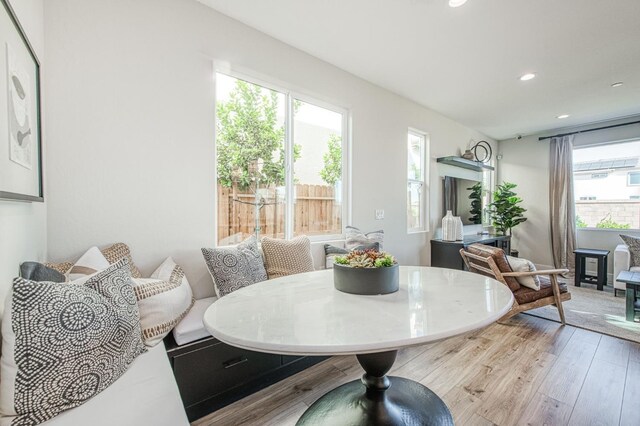 1165 Maclure Ave W, Madera, CA 93636 - dining room with light wood-style floors and recessed lighting