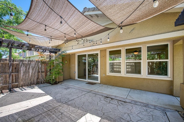 view of patio with a pergola
