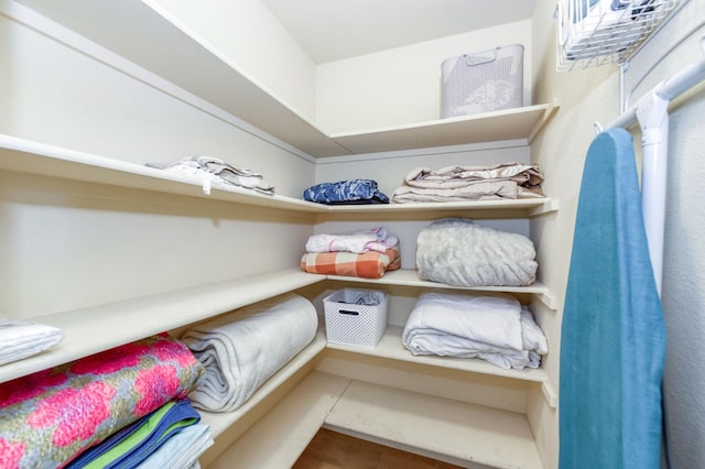 view of walk in closet