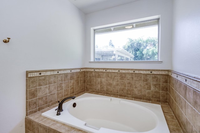 bathroom featuring a bath
