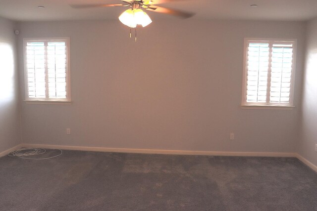 1884 Clover, Dinuba, CA 93618 - empty room with carpet, healthy amount of natural light, ceiling fan, and baseboards