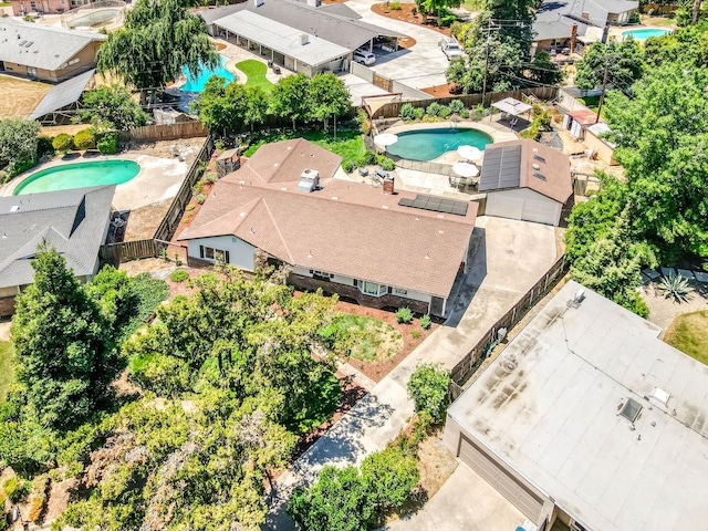 5669 N Arthur Ave, Fresno, CA 93711 - aerial view of residential area featuring a pool