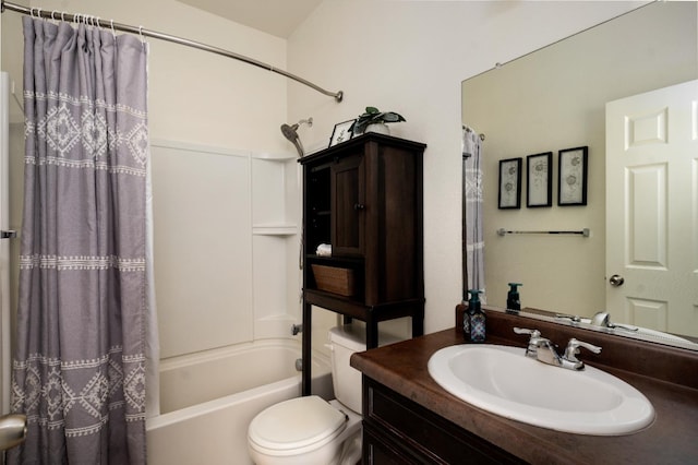 2326 W Flagstaff, Visalia, CA 93291 - full bathroom featuring shower / tub combo, toilet, and vanity