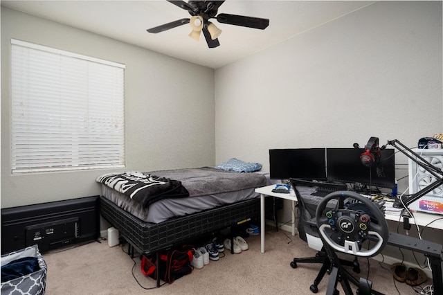 2326 W Flagstaff, Visalia, CA 93291 - bedroom featuring carpet floors, multiple windows, and a ceiling fan