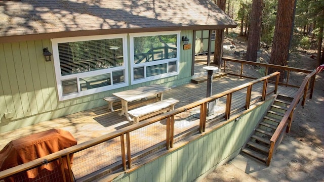 56981 Sequoia Dr, Springville, CA 93265 - wooden terrace featuring stairway